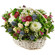 basket of chrysanthemums and roses. India