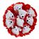 red and white toy bouquet